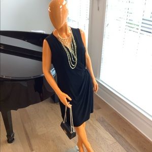 Little black dress with gold accent